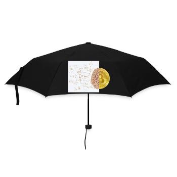 Crypto Brain 2 Bitcoin BTC ETH - Parapluie standard - noir - Devant