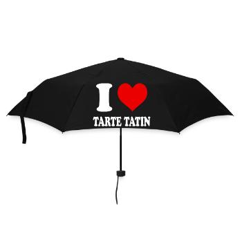 I Love Tarte Tatin Heart Funny Witty - Umbrella (small) - black - Front