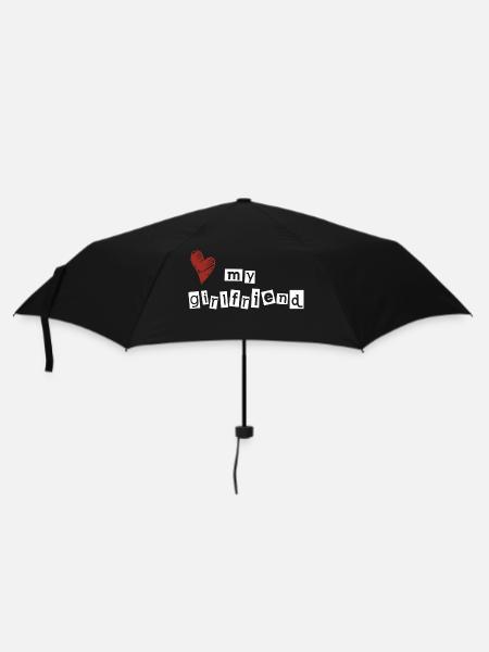 Love my girlfriend - Regenschirm (klein) - Schwarz