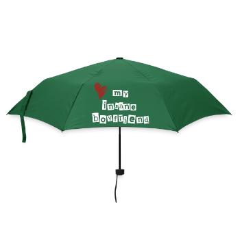 Love my insane boyfriend - Umbrella (small) - bottlegreen - Front