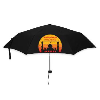 Ramadan Mubarak Sunset Colors - Regenschirm (klein) - Schwarz - Vorne