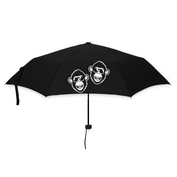 Affen Lustig Cool - Regenschirm (klein) - Schwarz - Vorne