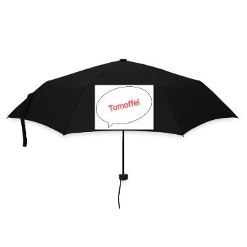 Tomoffel Tomate Kartoffel Pflanze - Regenschirm (klein) - Schwarz - Vorne