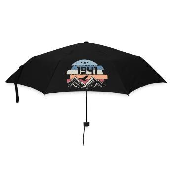 Original 1941 Jahrgang 1941 Geburtstag 1941 - Regenschirm (klein) - Schwarz - Vorne