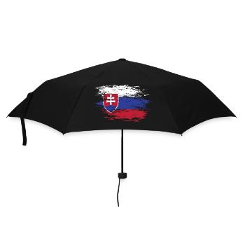 Slowakei Flagge used - Regenschirm (klein) - Schwarz - Vorne
