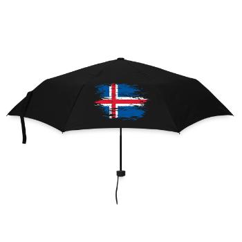 Drapeau islandais utilisé - Parapluie standard - noir - Devant