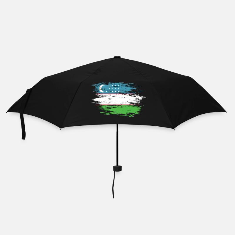 Drapeau de l’Ouzbékistan utilisé - Parapluie standard - noir