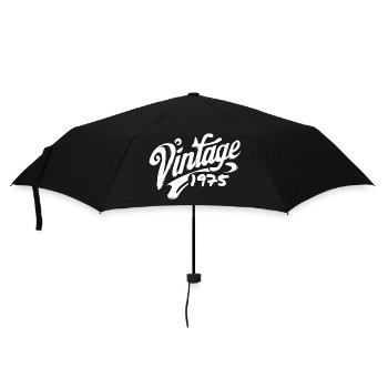 Vintage 1975 Jahrgang 1975 Geburtstag 1975 Retro - Regenschirm (klein) - Schwarz - Vorne