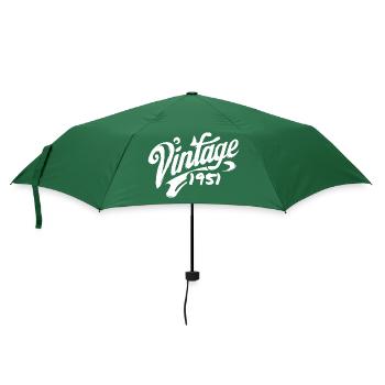 Vintage 1951 Jahrgang 1951 Geburtstag 1951 Retro - Regenschirm (klein) - Flaschengrün - Vorne