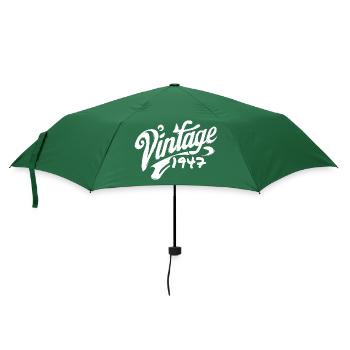 Vintage 1947 Jahrgang 1947 Geburtstag 1947 Retro - Regenschirm (klein) - Flaschengrün - Vorne