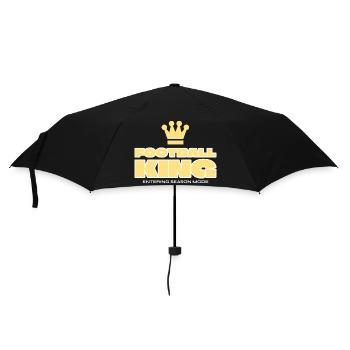 Fußballkönig Krone Grafik - Regenschirm (klein) - Schwarz - Vorne