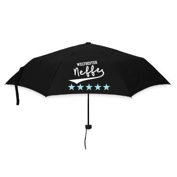 Neffe Beste Neffen Kinder Patenkinder Bruderkind - Regenschirm (klein) - Schwarz - Vorne