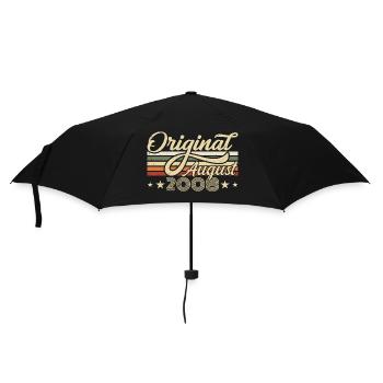 Août 2008 Anniversaire Août 2008 - Original 2008 - Parapluie standard - noir - Devant