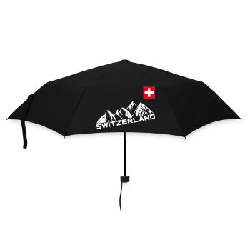 Suisse | Suisse, Souvenir, Fondue - Parapluie standard - noir - Devant