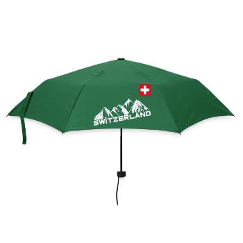 Switzerland | Switzerland, Souvenir, Fondue - Umbrella (small) - bottlegreen - Front