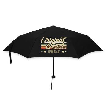 1947 Septembre Naissance Anniversaire Année de naissance 1947 - Parapluie standard - noir - Devant