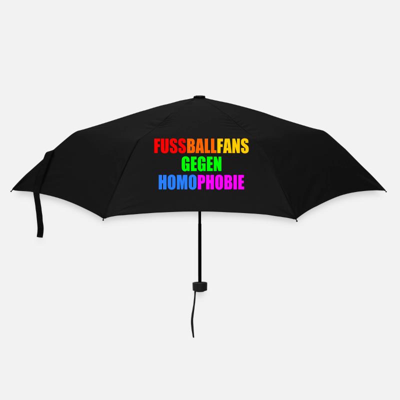fußballfans gegen homophobie - Regenschirm (klein) - Schwarz
