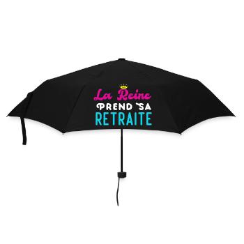The Queen retires - Umbrella (small) - black - Front