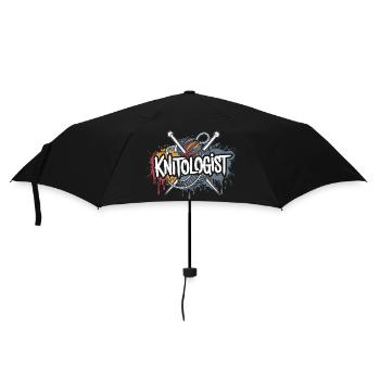 Passion pour le tricot - Parapluie standard - noir - Devant