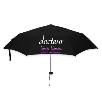 Arzt Arzt Krankenschwester santer weißer Kittel - Regenschirm (klein) - Schwarz - Vorne