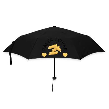 Pasta-Liebhaber - Regenschirm (klein) - Schwarz - Vorne