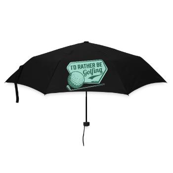 I'd Rather Be Golfing Golfer Golf - Regenschirm (klein) - Schwarz - Vorne