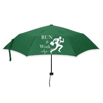 Courir au travail - Parapluie standard - vert bouteille - Devant