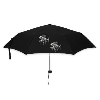 Skeleton Piranha 2 - Umbrella (small) - black - Front