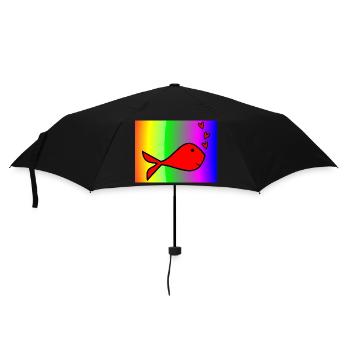 FISH. SARDINE. APRIL FOOL. SEA. OCEAN - Umbrella (small) - black - Front