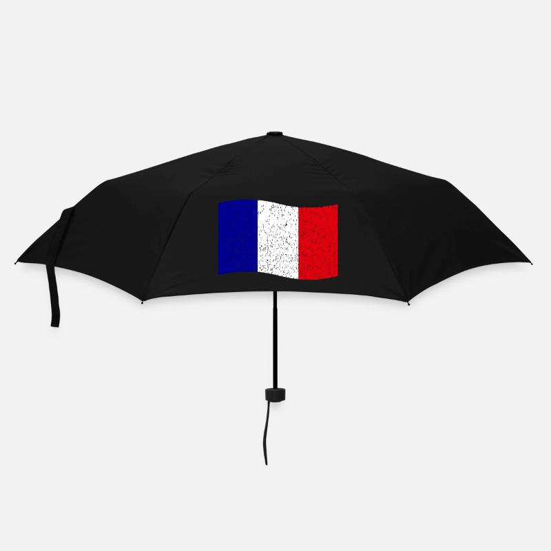 drapeau français vintage - Parapluie standard - noir