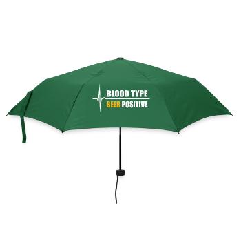 Blood Type Beer positive - your pulse rises - Umbrella (small) - bottlegreen - Front