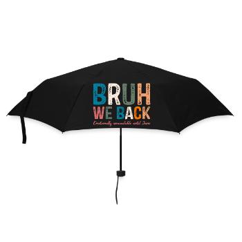 Whimsical Colourful Typography Design - Umbrella (small) - black - Front