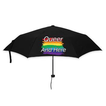 Queer Pride Rainbow Design - Umbrella (small) - black - Front