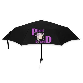À base de plantes - Plante en pot au design rose - Parapluie standard - noir - Devant