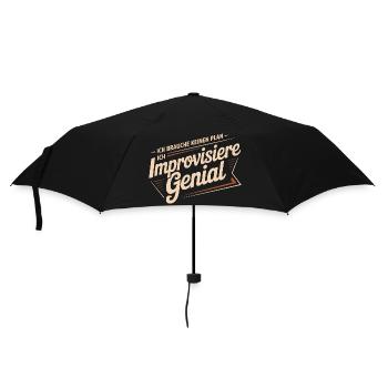 Je n’ai pas besoin d’un plan, j’improvise avec brio - Parapluie standard - noir - Devant