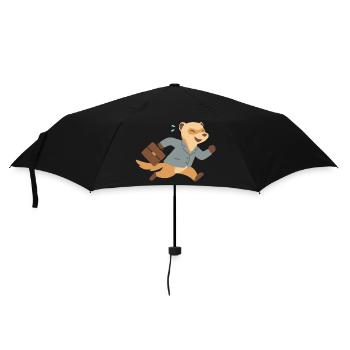 Furet en costume courant avec mallette - Parapluie standard - noir - Devant
