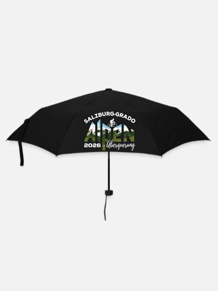 Alpenüberquerung 2026 Salzburg Grado Fahrrad - Regenschirm (klein) - Schwarz