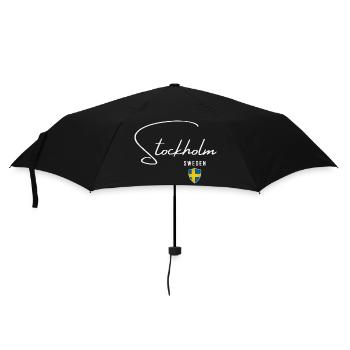 Stockholm, Suède, design minimaliste élégant - Parapluie standard - noir - Devant