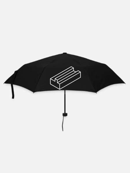 Unmögliche Form – optische Täuschung für Nerds - Regenschirm (klein) - Schwarz