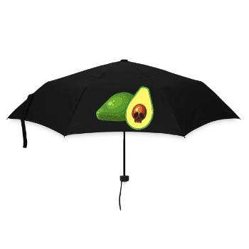 Avocado-Schädel - Regenschirm (klein) - Schwarz - Vorne