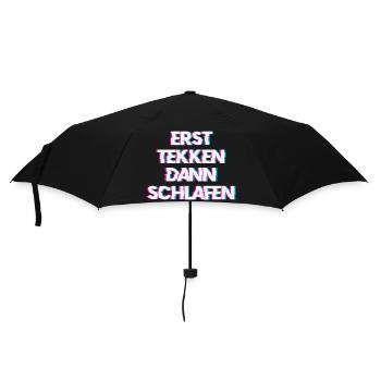 Hardtekk Tekk - Regenschirm (klein) - Schwarz - Vorne