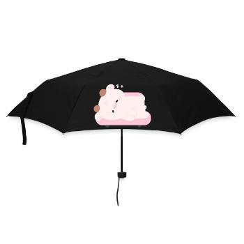 Müde Kuh - Regenschirm (klein) - Schwarz - Vorne