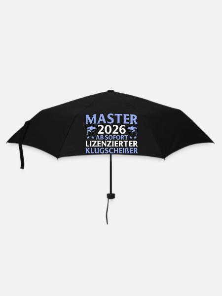 Studium geschafft 2026 Master Abschluss Geschenk - Regenschirm (klein) - Schwarz