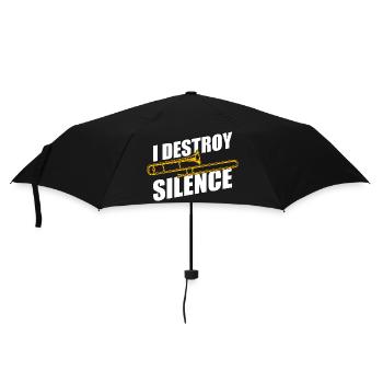 Destroy silence trombone trombone player trombonist - Umbrella (small) - black - Front