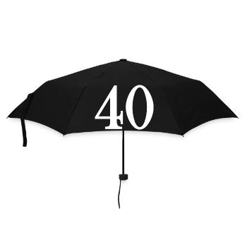 40. 40 ANS. 40e ANNIVERSAIRE. ANNIVERSAIRE 40 ANS. - Parapluie standard - noir - Devant