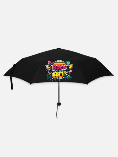 Back to the 80s - Regenschirm (klein) - Schwarz