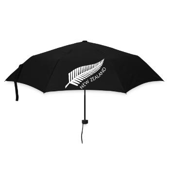 Neuseeländischer Fern Stolzer Kiwi - Regenschirm (klein) - Schwarz - Vorne