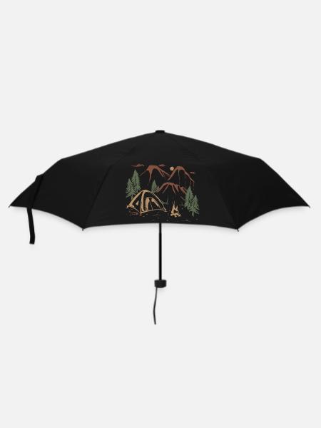 Backcountry Camp Night Sketch - Umbrella (small) - black