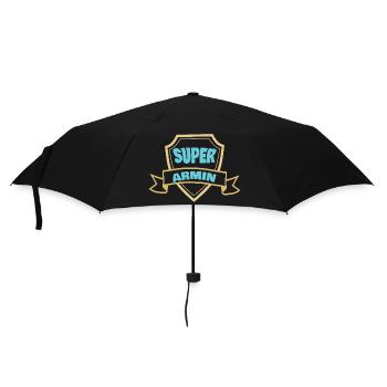 Super Armin Schild-Badge - Regenschirm (klein) - Schwarz - Vorne