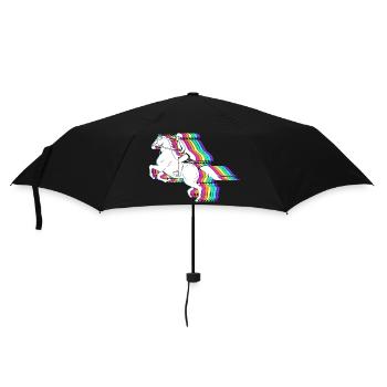 Pferderennen - Regenschirm (klein) - Schwarz - Vorne